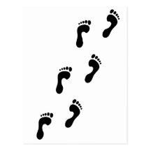 footprints post cards