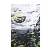 Footprints Surreal Art Wrapped Canvas Print