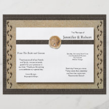 Footprnts in the Sand Wedding Program Flyer