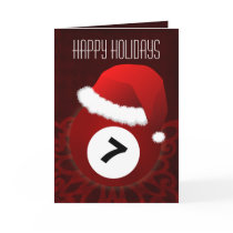 for a billiard player Christmas Cards