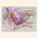 For a godmother, a birthday card with daisies cards