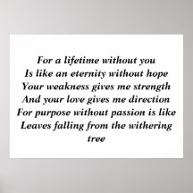 For a lifetime without you print