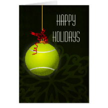 for a tennis player Christmas Cards