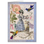 For a Vintage Fashion Diva - Elegant Collage Greeting Cards