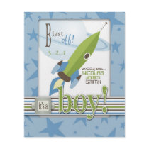 For Baby Boy Advice Card Flyer