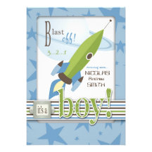 For Baby Boy Invitation Card