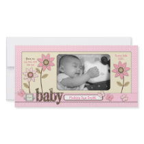 For Baby Girl Photo Card