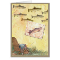 FOR DAD BIRTHDAY POEMS TROUT FISHING GREETING cards