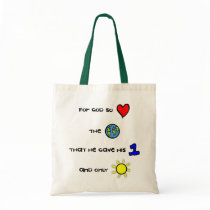 For God so Loved the World cloth tote bag