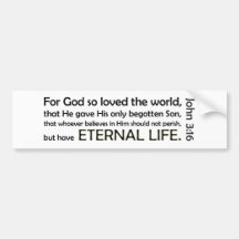 For God So Loved (white background) Bumper Stickers