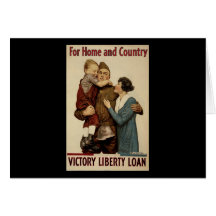 For Home and Country Victory Liberty Loan Greeting Cards