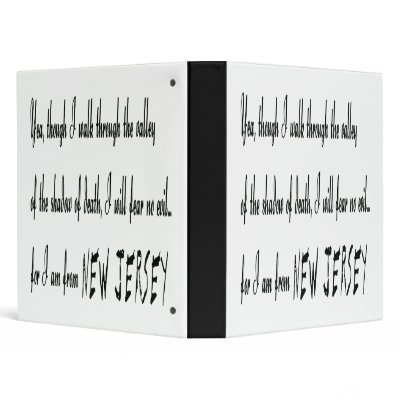 For I Am From New Jersey Binder by SjStevenson
