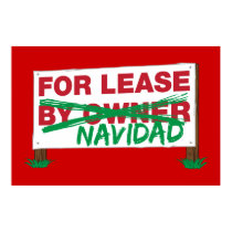 For Lease Navidad - Feliz Navidad Funny Christmas posters