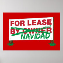 For Lease Navidad - Feliz Navidad Funny Christmas Posters
