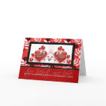 For Lesbian Partner on Valentine's Day Red Hearts Greeting Card