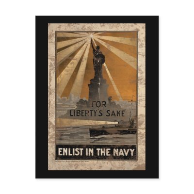 For Liberty's Sake Enlist In The Navy1 Post Card by Vintage_Mall