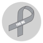 For Me (Grey / Silver Awareness Ribbon) stickers