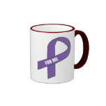 For Me (Purple Ribbon) Coffee Mugs