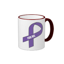 For Me (Purple Ribbon) Coffee Mugs
