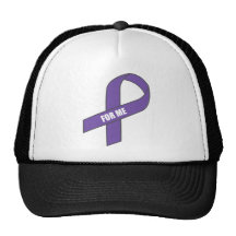 For Me (Purple Ribbon) Mesh Hats