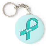 For Me (Teal Ribbon) Keychain