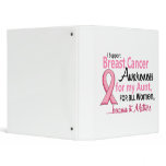 For My Aunt Breast Cancer Awareness 3 Ring Binder