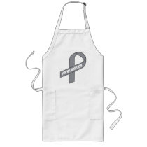 For My Brother (Grey / Silver Awareness Ribbon) Aprons