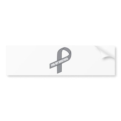For My Brother (Grey / Silver Awareness Ribbon) by HelpRaiseAwareness
