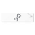 For My Brother (Grey / Silver Awareness Ribbon) bumper stickers