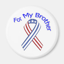 For My Brother Military Patriotic Fridge Magnet
