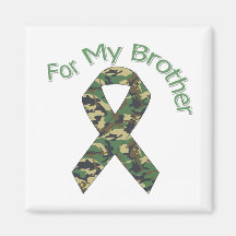 For My Brother Military  Ribbon Refrigerator Magnets