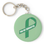 For My Daughter (Green Ribbon) Keychains