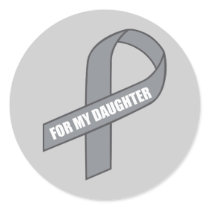 For My Daughter (Grey / Silver Awareness Ribbon)