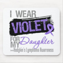 For My Daughter - Hodgkins Lymphoma Ribbon Mouse Pads