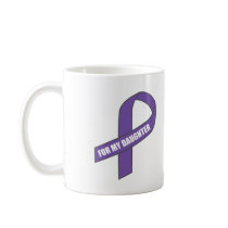 For My Daughter (Purple Ribbon) Mugs