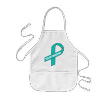 For My Daughter (Teal Ribbon) Aprons
