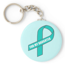 For My Daughter (Teal Ribbon) Keychains