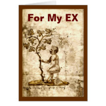 For My EX Medieval Cartoon Greeting Card