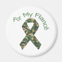 For My Fiancé Military Ribbon Magnets