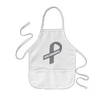For My Granddaughter (Grey / Silver Ribbon) Aprons