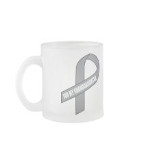 For My Granddaughter (Grey / Silver Ribbon) Coffee Mug