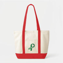 For My Grandson (Green Ribbon) Canvas Bag