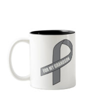 For My Grandson (Grey / Silver Awareness) Mug
