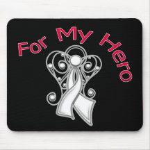 For My Hero Angel Ribbon Lung Cancer Mouse Pad