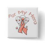 For My Hero Angel Ribbon Uterine Cancer