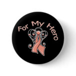 For My Hero Angel Ribbon Uterine Cancer