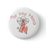 For My Hero Angel Ribbon Uterine Cancer
