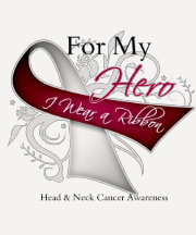 For My Hero I Wear a Ribbon Head Neck Cancer Tshirts
