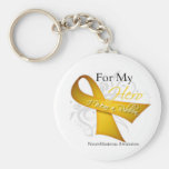 For My Hero I Wear a Ribbon Neuroblastoma Keychain
