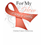 For My Hero I Wear a Ribbon Uterine Cancer t-shirts
